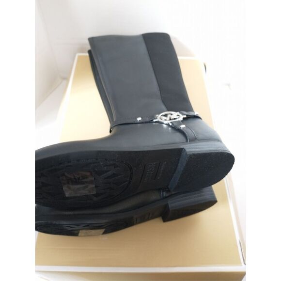 New! MICHAEL KORS MK Logo Toddler Emma Riding Boots Tall Boots Black Knee High - Picture 11 of 12